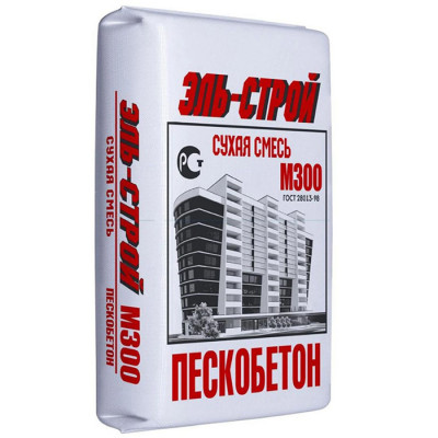 Смесь сухая пескобетон М-300, 40 кг, Эль-Строй
