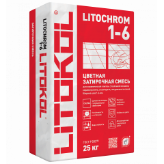 Цементная затирочная смесь LITOCHROM 1-6 C.470 черный, 25 кг